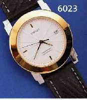 TISSOT HERRENARMBANDUHR SEASTAR AUTOMATIK, EDELST. POL., GG-LüNETTE, SAPHIRFLACHGL., UNGETR. LAGERW., SCHWEIZ UM 1997, LEDERB. M. ...
