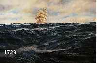 KALCKREUTH, PATRICK VON, 1892 STARNBERG - 1970, BEKANNTER DEUTSCHER MARINEMALER, SEGELSCHIFF AUF HOHER SEE, ÖL/LWD., SIGN., 80 X 120 CM, R.