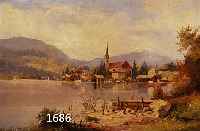 HELL, I., 1. HäLFTE 20. JH., ÖL/LWD., ROTTACH EGERN, SIGNIERT, 50 X 70 CM, RAHMEN L. BEST.