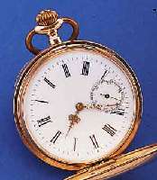 SAVONETTE HERRENTASCHENUHR, SCHWEIZ UM 1908,RG 585/000, FüR DEN DTSCH. MARKT, VERSCHL. SCHMUCKMONOGR., EMAILBL., ZEIGERSTELLSCH. IN- NEN 4, ...
