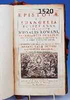 EPISTOLAE ET EVANGELIA TOTIUS ANNI, ANTWERPEN 1686, MIT EINEM FRONTKUPFERSTICH UND AUSGEFüHRTEN INITIALEN, LEDEREINBAND BESCH.