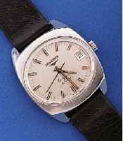 LONGINES HERRENARMBANDUHR CONQUEST AUTOMATIK, EDELST., BODEN GESCHR., SCHWEIZ UM 1969, 25 ST., ZENTRALROTOR KUGELGEL., KAL. 6651, SCHNELLSCHW., ...