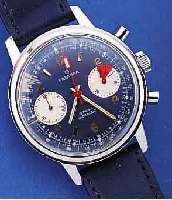 KONVOLUT: 2 ARMBANDCHRONOGRAPHEN, SCHWEIZER PROD. UM 1968, BEIDE VALJOUX-KAL., 1X BEZ. PREMIRA, METALL VERCHR., EDELST.-BODEN GESCHR.BLATT FL., ...