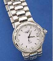 LONGINES HERRENARMBANDUHR CONQUEST, EDEL- STAHL INCL. BAND M. FALTSCHL., QUARTZ, DAT. BEI 3, ZENTRALSEK., LAGERWARE, ORIG. LEDER- HÜLLE FÜR ...