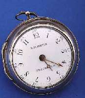 HELMSTIN STOCKHOLM SPINDELHERRENTASCHENUHR, ENGLAND/SCHWEDEN IM ÜBERGEH. SILBER, HALL- MARK VON LONDON 1791, SPINDELBRüCKE M. ...