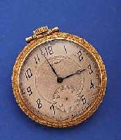 WALTHAM OFFENE HERRENTASCHENUHR, USA UM 1921, WOHL ZWEITGEH. M. GG-AUFL. (BODEN U. GLASR. GESCHR.), VERS. ORIG.-BLATT ZUM RAND ZU FL., ...