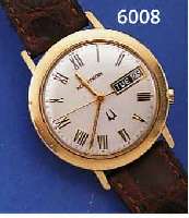 BULOVA ACCUTRON HERRENARMBANDUHR, SCHWEIZ UM 1970, GG-FILLED, BODEN GESCHR., TAG U. DATUM, RELIEF., RöM. STD.-ZEICHEN, NUTZSP., ...