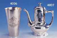 KAFFEEKANNE, DEUTSCH DüSSELDORF UM 1900, VEREINIGTE SILBERWAREN-AG, 830ER SILBER, MEISTERMARKE S&M PENZEN HOFJUWELIER, üBERAUS ELEGANTE ...