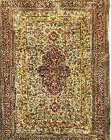 GHOM SEIDE, PERSIEN, 146 X 106CM, EHZ 2 REINE NATURSEIDE, CA.30 JAHRE