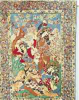 ESFAHAN FEIN, PERSIEN, 167 X 114CM, EHZ 4 KORKWOLLE MIT UND AUF SEIDE, CA.20 JAHRE CA.1 MIO.KN/QM