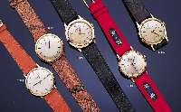 OMEGA HERRENARMBANDUHR AUTOMATIK, SCHWEIZ UM 1962, GG 585/000, BODEN U. GLASR. GEDR., VERS. BLATT, ALTERSBED. L. FL., AUFGES. GOLD- STD.-ZEICHEN, ...