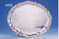 ANBIETTELLER, 830ER SILBER, BRUCKMANN & SöHNE HEILBRONN, CA. 420G, BAROCKSTIL, 34 X 26 CMGEBR.SPUREN