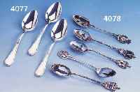 6 KAFFEELöFFEL, KOCH & BERGFELD UM 1900, 800ER SILBER, STILTYP. KREUZBANDDEKOR