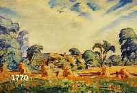 POPPOPPE, GEORG, 1883 WARTHA-1963 FRANKFURT, LANDSCHAFT NACH DER ERNTE, ÖL/MALKARTON, RE. U. SIGN UND DAT. 23, CA. 60 X 73 CM, R.