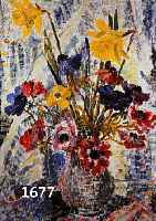 ABT, KARL, 1899-1985, STILLEBEN MIT NAR- ZISSEN UND ANEMONEN, ÖL/LWD, RE. U. SIGN. UND DAT. 58, CA. 65 X 50 CM, R.
