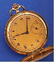 DOMINIO SAVONETTE HERRENTASCHENUHR, SCHWEIZ FüR DEN DTSCH. MARKT UM 1912, RG 585/000, BEI-DE SCHALEN SYM. GUILL., VERG. BLATT, AUßEN ROT13-24, ...