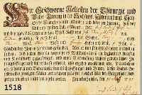 GESELLENBRIEF FüR CHIRURGIE U. BADER, FRANKENHAUSEN, 1771, AUF PAPIER MIT BUGFAL- TEN, INITIALE MIT FIGUR: "WIR GESCHWORENE ...
