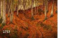 HOFFMANN - FALLERSLEBEN, LANSCHAFTSMALER ANFANG 20. JH., HERBSTLICHER WALD, BEI HöXTER, ÖL/LWD. (MIN. BESCH.), ...