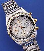JAGUAR HERRENARMBANDUHR CHRONOGRAPH AUTOMATIK, SCHWEIZ UM 1998, EDELST. INCL. BAND M. SICHERHEITSFALTSCHL., TEILW. SAT., TEILW. POL.BEIDS. ...