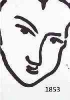MATIMATISSE, HENRI, 1869-1954, NADIA AU VISAGE PEUCHé, LITHOGRAPHIE ÜBER CREMEFARBENEM GRUND, NACH EINER ZEICHNUNG VON 1948, IN DER PLATTE ...