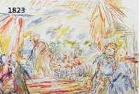 KOKOSCHKA, OSKAR, 1886-1980, GANG IN DER HOFBURG, FARBSERIGRAPHIE VON 1976, IM DRUCK SIGNIERT, DATIERT UND BEZEICHNET: GUT ZUM DRUCK ...