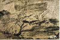 Corinth, Lovis, 1858-1925, Die Wasser fallen, Lithographie von 1923, Blatt 6 der Folge: Die SÜndfluth, handsigniert und als Probe bezeichnet, ca. ...