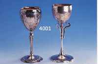 KONVOLUT 2 POKALE, JUGENDSTIL, UM 1910 BZW. 1914, 1 X 800ER SILBER, FA. JETZLER, SCHAFFHAUSEN, SCHWEIZ, INSCHRIFT, H CA. 20.5 CM; 1 X WMF, METALL, ...