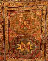 KAZAK, RUSSLAND, 150 X 142CM, .EHZ 3.UM 1910 WOLLE AUF WOLLE,