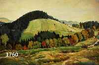 SCHSCHRÖDER, H., DATIERT 1924, HÜGELIGE LANDSCHAFT, ÖL/LWD, LI. U. SIGN. UND DAT., CA. 65 X 80 CM, RAHMEN BESCH.