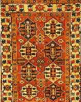 GONAGHKANDI, RUSSLAND, 208 X 160CM, WOLLE AUF WOLLE UM 1910