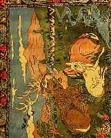 BIDJAR, PERSIEN, 94 X 72CM, FLOR WOLLE
