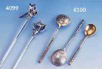 3 BRANNTWEINLöFFEL, MOSKAU UM 1875-1889, 84ER SILBER, 2 X VERGOLDET, TEILW. TAUSCHIERT,2 X STIELENDEN GEDREHT