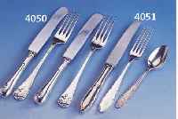 20TEILIGES FRÜHSTÜCKSBESTECK, AUERHAHN GEISSLINGEN, 800ER SILBER, UM 1900, BAROCK- STIL, BEST. AUS 6 MESSERN MIT STAHLKLINGEN, 12 GABELN UND 2 ...
