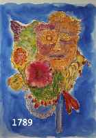 KRINNER, MICHAELA, 1915 WALDMüNCHEN, "POSEIDON", MISCHTECHNIK, UNIKAT, AQUARELLIER-TE RADIERUNG, SIGN., BETITELT, BEZ. AUFL. ...