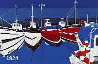 TOTHTOTH, JEAN, 1899 - 1997, BEKANNTER FRANZÖSISCHER NAIVER, SCHIFFE IM HAFEN, ÖL/LWD., SIGN., BETITELT BLEU HORISON, DAT., CA.: 33 X 46 CM, R.