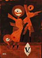 KLEE, PAUL, 1879-1940, BLUMENFAMILIE V, FARBLITHOGRAPHIE, RE. U. HANDSIGNIERT, CA. 23 X 16 CM, PP, U.GL., R.