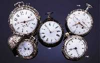 JOHN WAJOHN WARD SPINDELHERRENTASCHENUHR, ENGLAND UM 1790, SILBER, GEW. EMAILBL. SIGN., WIE VERG. PLATINE, ANTRIEB ÜBER KETTE U. SCHNECKE, ...