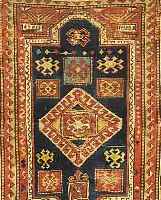 KAZAK, RUSSLAND, 107 X 100CM, EHZ 5 WOLLE AUF WOLLE, UM 1910