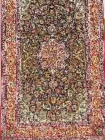 ESFAHAN FEIN, PERSIEN, 165 X 100CM, EHZ 1-2KORKWOLLE MIT UND AUF SEIDE, CA.20 JAHRE CA.900.000 KN/QM