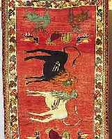 GABBEH, PERSIEN, 150 X 83CM, EHZ 2 WOLLE AUF WOLLE, CA.50 JAHRE