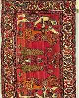 SEMNAN, PERSIEN, 125 X 78CM, EHZ 2 FLOR WOLLE, CA.70 JAHRE
