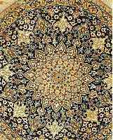 NAIN, PERSIEN, 120CM DURCHM., EHZ 1-2 KORKWOLLE MIT SEIDE, CA.30 JAHRE