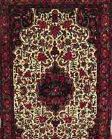 ROSEN-BIDJAR, PERSIEN, 235 X 148CM, EHZ 1-2FLOR WOLLE, CA.20 JAHRE