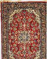 ESFAHAN,PERSIEN CA 101 X 70CM. KORK WOLLE AUF SEIDE