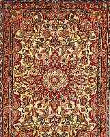 ESFAHAN,PERSIEN CA 100 X 72CM. KORK WOLLE AUF SEIDE