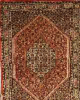 BIDJAR,PERSIEN CA 157 X 110CM. FLOR WOLLE