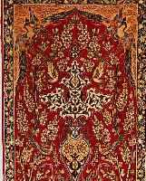 ESFAHAN,PERSIEN CA 103 X 70CM. KORKWOLLE AUF SEIDE