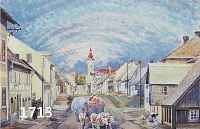 FRAFRANZ ELGER, AQUARELL UM 1930, ANSICHT VON ZITTAU, SIGN., M. CA. 31,5 X 50,5 CM, PP, UNT. GLAS, RAHMEN