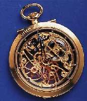 MAURICE LMAURICE LACROIX HERRENTASCHENUHR SKELETTIERT, OFFEN, AUFSTELLBAR, IN GER. STÜCKZAHL GE- FERT., SCHWEIZ UM 1990, UNGEN., METALL HART- ...