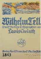 CORINTH, LOVIS, 1858-1925, DECKBLATT DER MAPPE: WILHELM TELL, FARBLITHOGRAPHIE, RE.U. HANDSIGNIERT, CA. 25 X 19 CM, PP, U.GL., R.